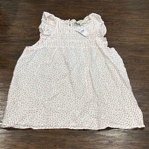 LOFT Pink & Spotted Sleeveless Top Size S